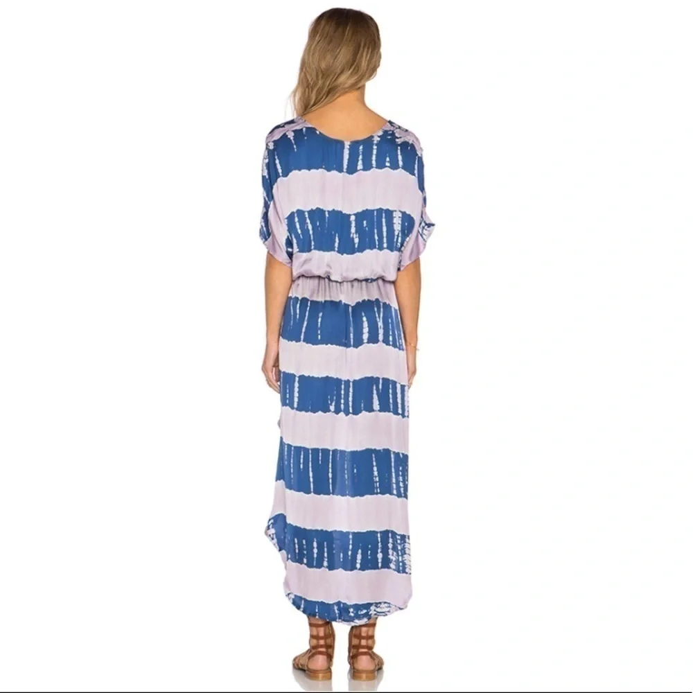 Gypsy 05 Satin Crosss Over Hi-Low Maxi Dress S